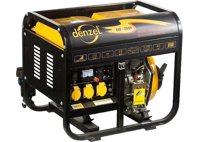 Генератор дизельный DD 2500, 2 кВт, 220 В/50Гц, 12.5 л, ручной пуск Denzel