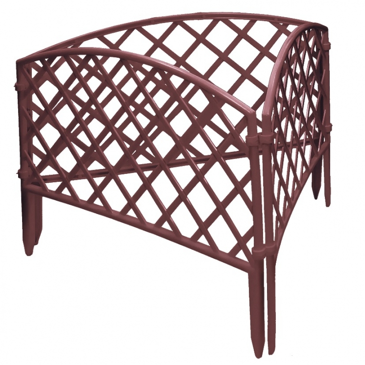 Забор декоративный "Сетка" 24 x 320 см, терракот Россия Palisad