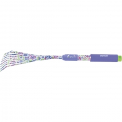 Грабли веерные 9-зубые, 145 x 500 мм, стальные, удлиненная рукоятка, Flower Mint Palisad
