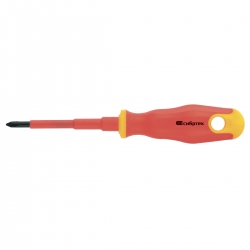Отвертка диэлектрическая PH1 х 80 мм, CrV, до 1000 В, двухкомпонентная рукоятка Сибртех
