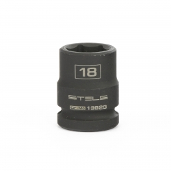 Головка ударная шестигранная, 18 мм, 1/2, CrMo Stels