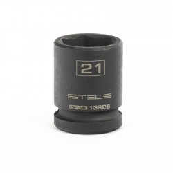 Головка ударная шестигранная, 21 мм, 1/2, CrMo Stels